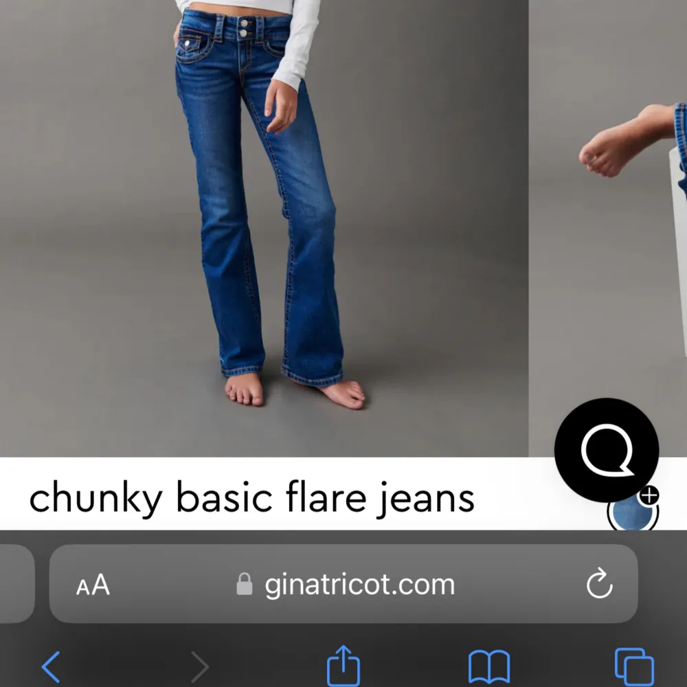 Säljer dessa blåa jeans från Gina tricot som inte kommer till användning, har aldrig använt dom💗. Jeans & Byxor.