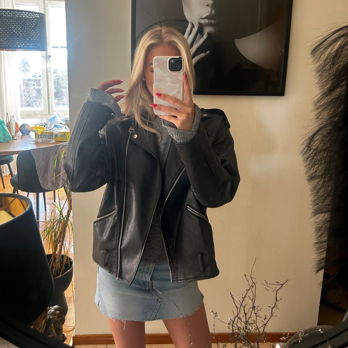 Snygg skinnjacka