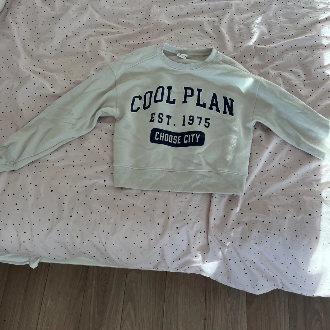 Tjocktröja med text