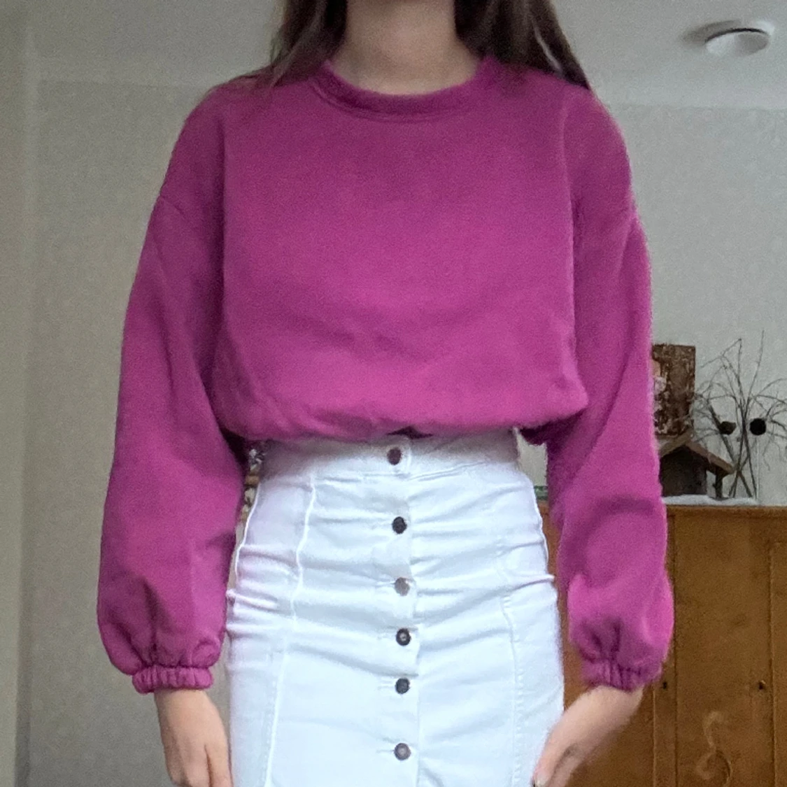 Lila croppad tröja - 90