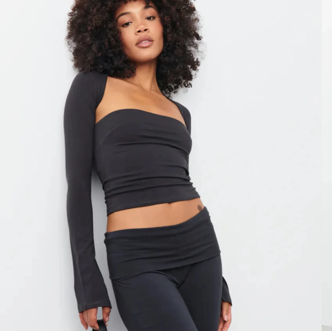 Soft touch square neck top