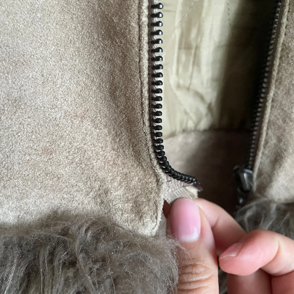 Skinnkappa med päls  - 91