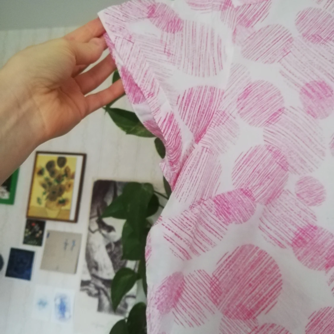 Blus rosa vit prickig Signal - 90