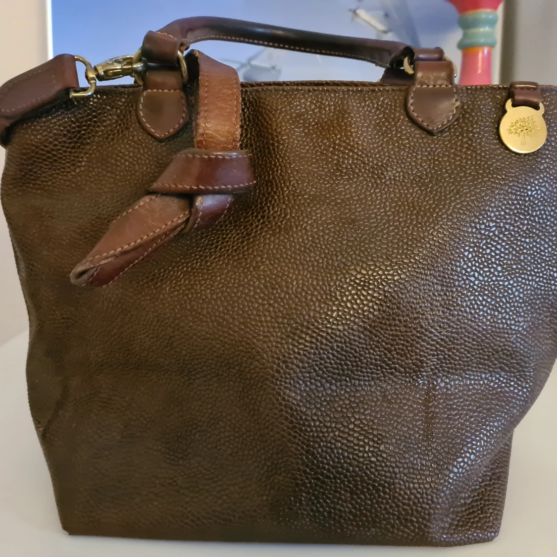 Äkta Burberry handväska  - 90