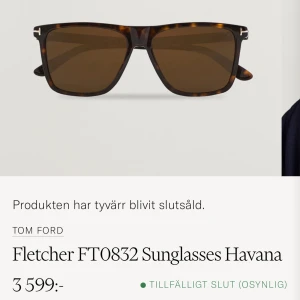 Tom Ford solglasögon  - Super fina! Använda förra sommaren en del men är som nya iprincip, inga repor eller liknande 