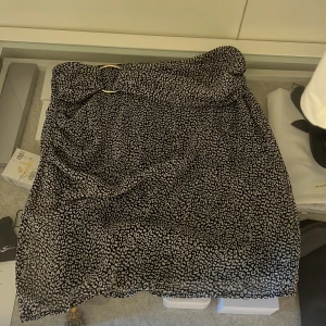 Kort kjol - Säljer denna supersnygga kortisolen från zara då den blivit förliten. Dragkedja där bak och en fin gulddetalj framtill. Storlek S. 