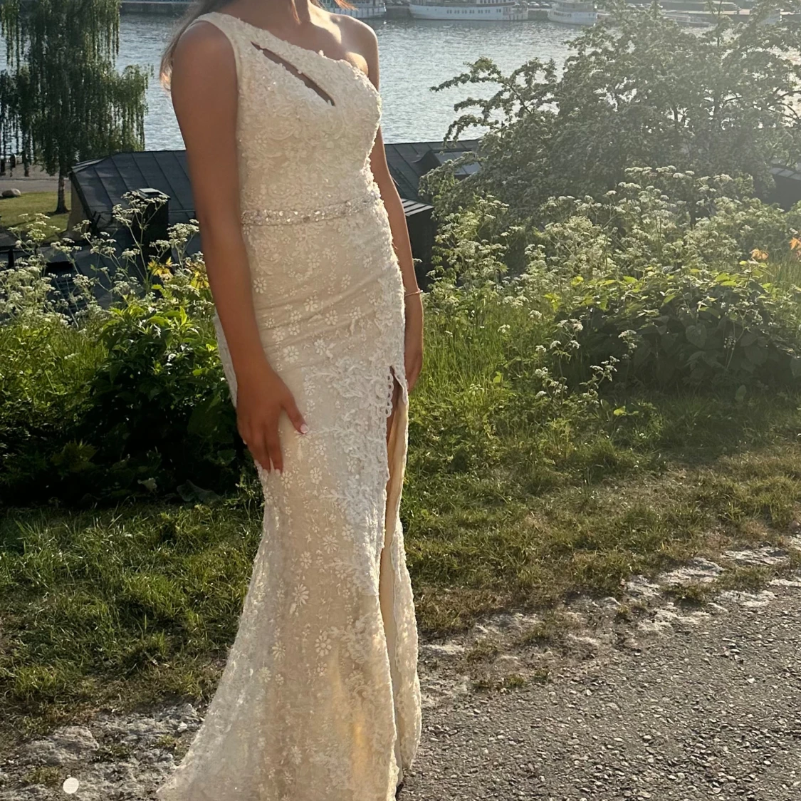 Beige långklänning - 90