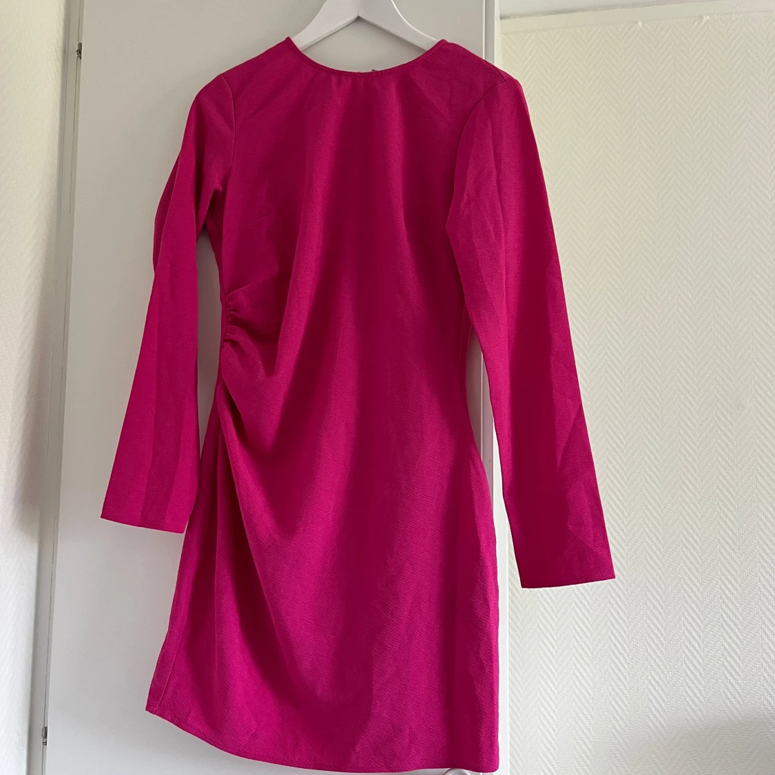 H&M Rosa  klänning i linnemix 