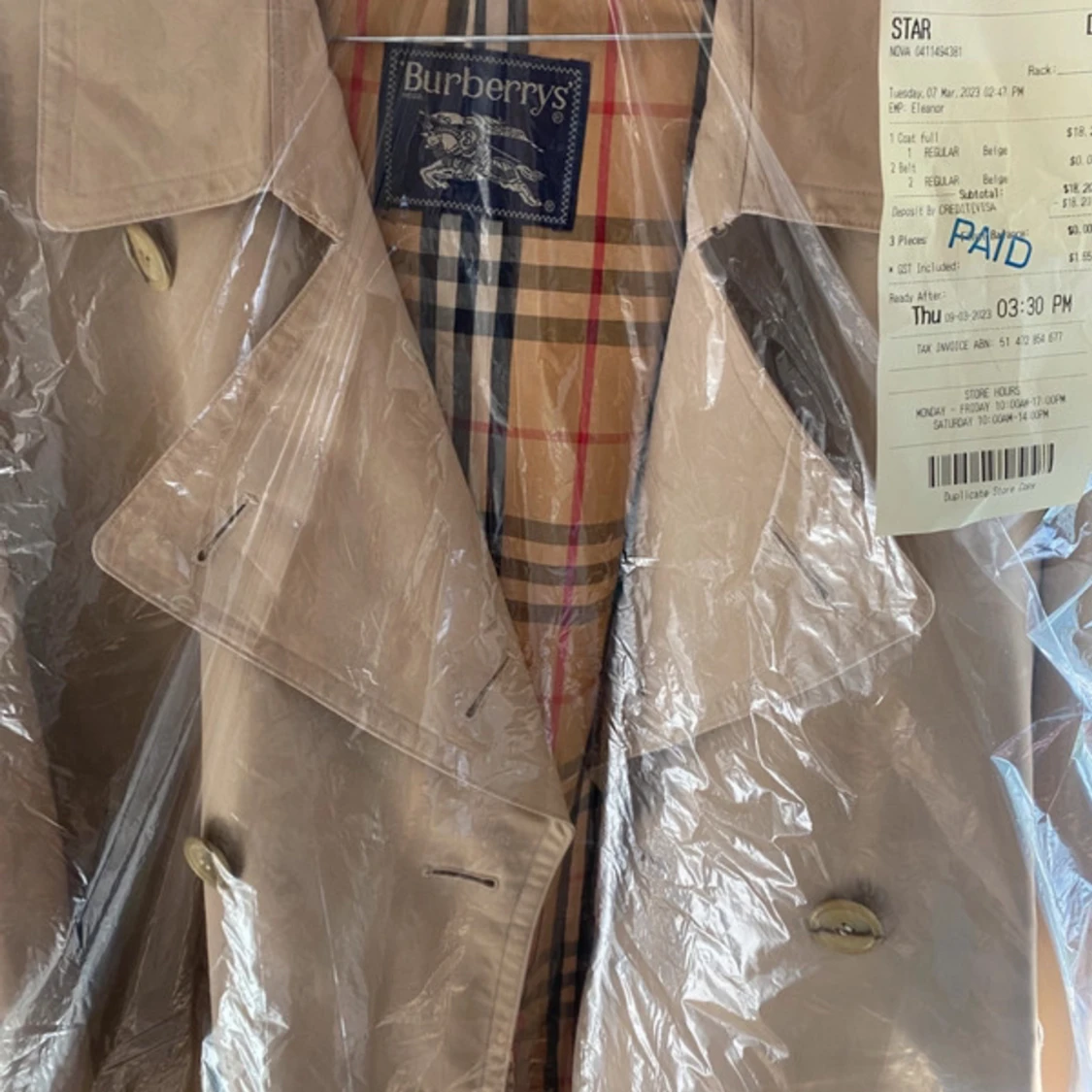 B * u * r bbery coat authentic - 90