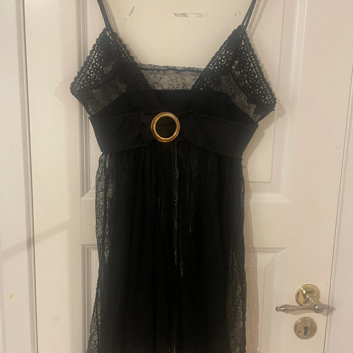 Söt lace svart klänning 
