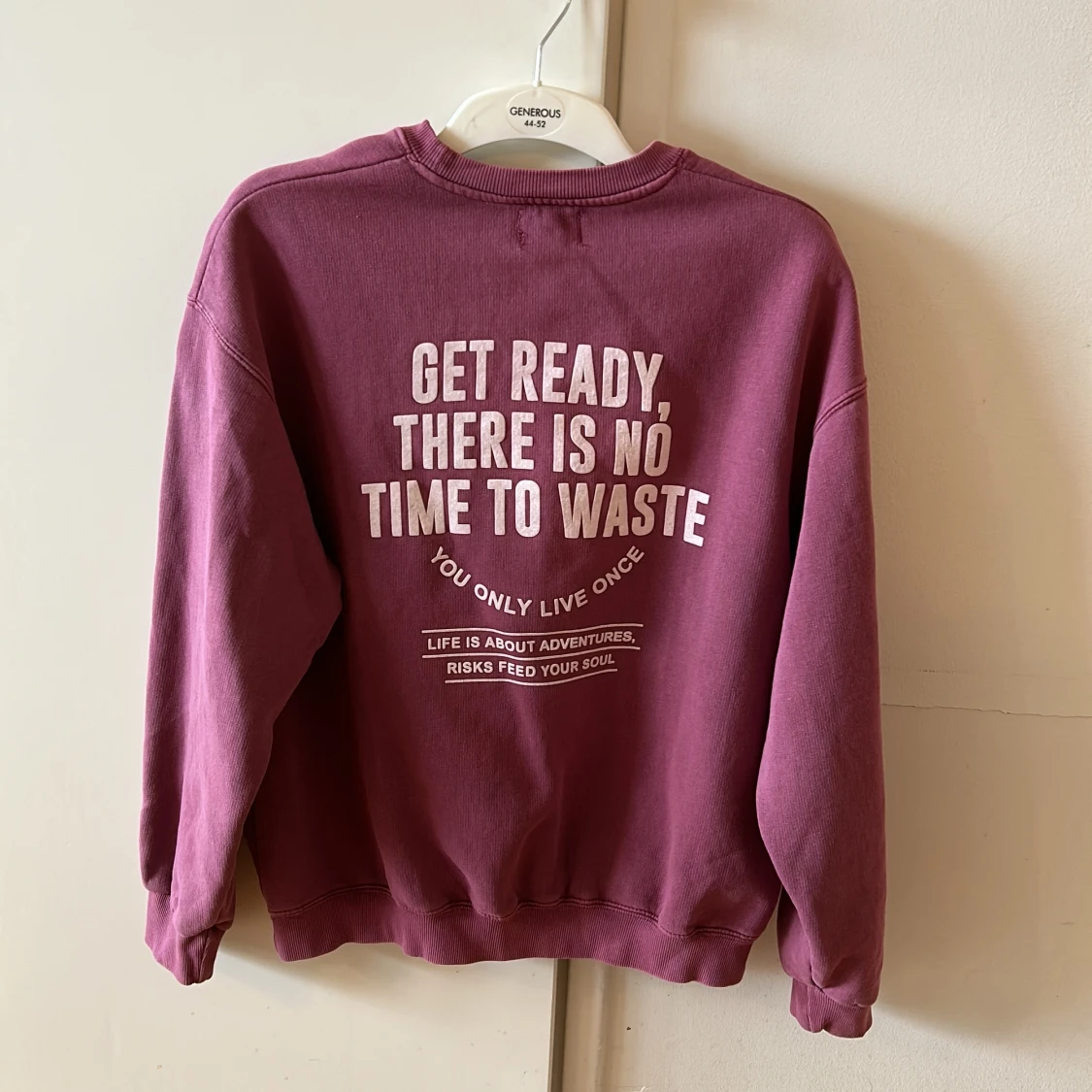 Lila tjocktröja  - 90