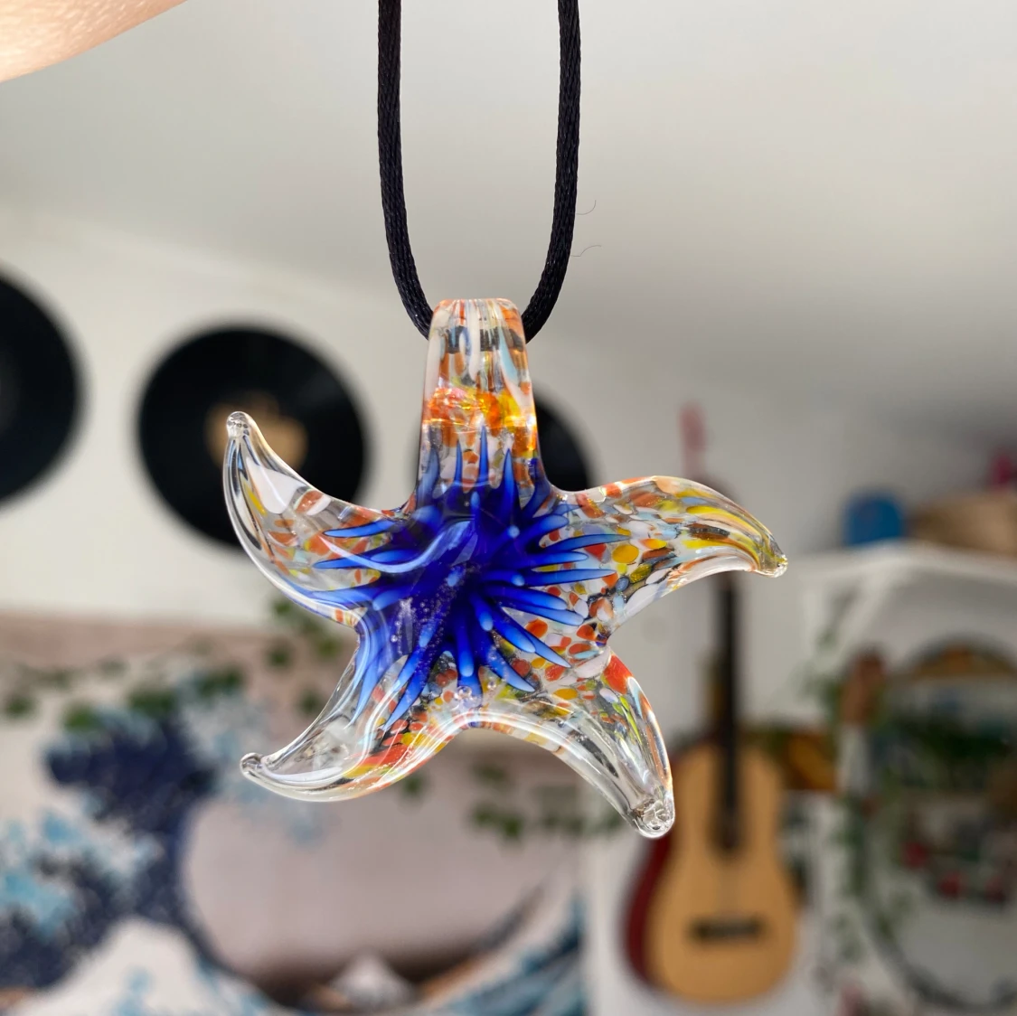 Stjärnhalsband i glas  - 90