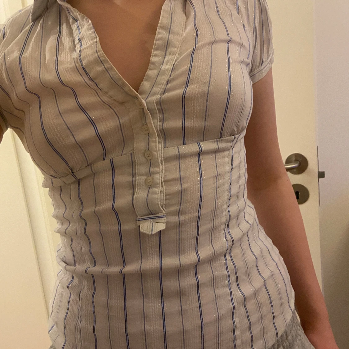 Super söt y2k Coquette ljusblå topp!  - 90