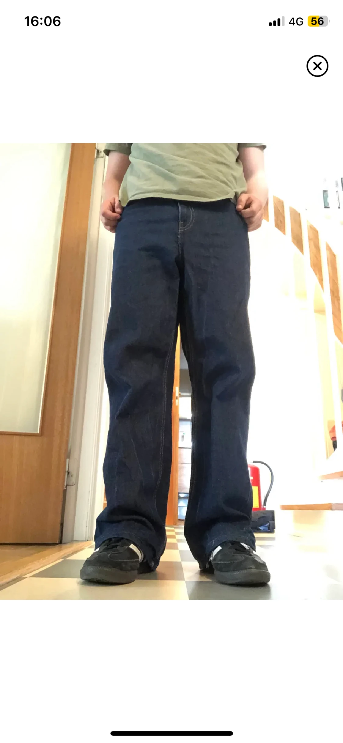 Baggy mörkblå jeans - 90