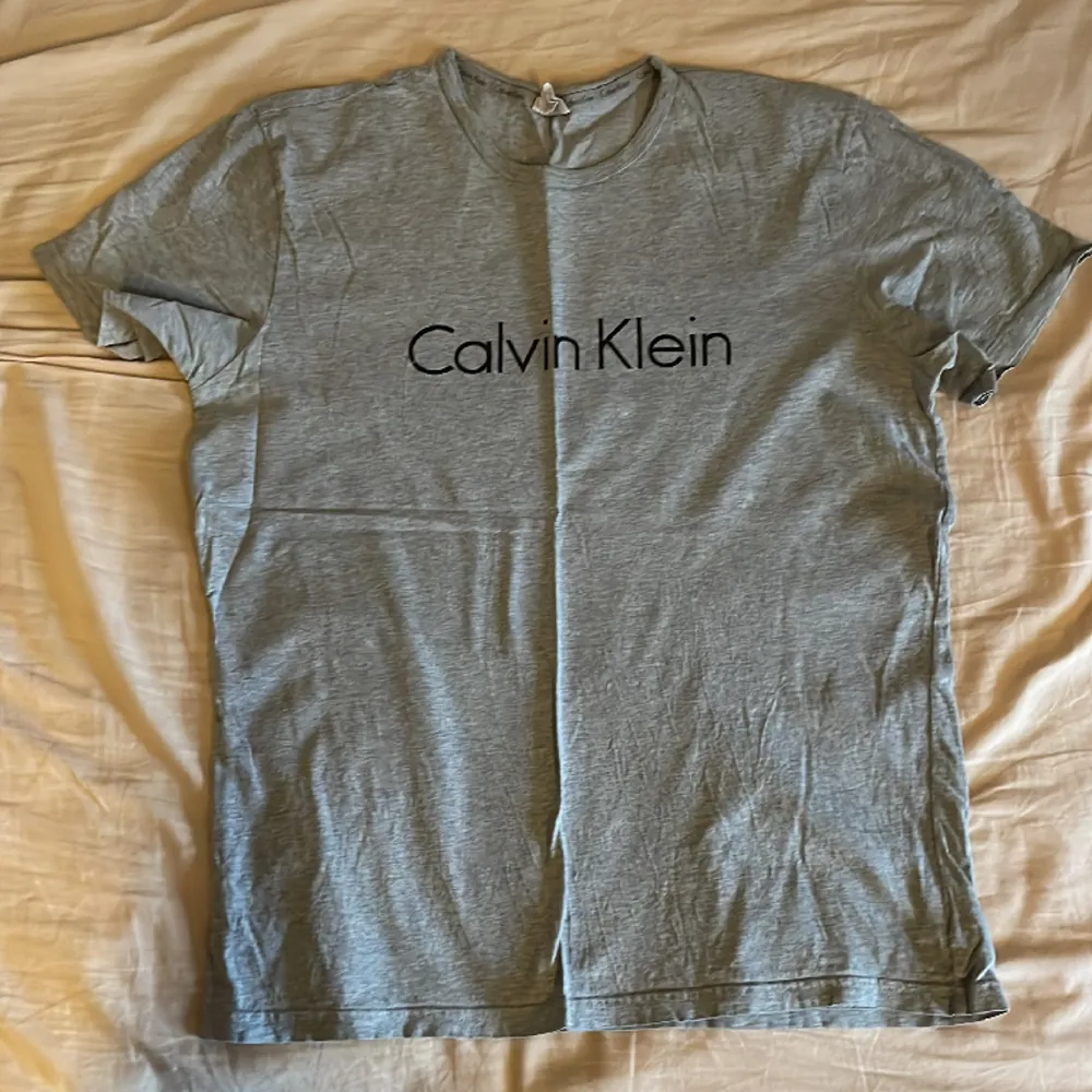 Grå Calvin Klein tisha, fint skick. T-shirts.
