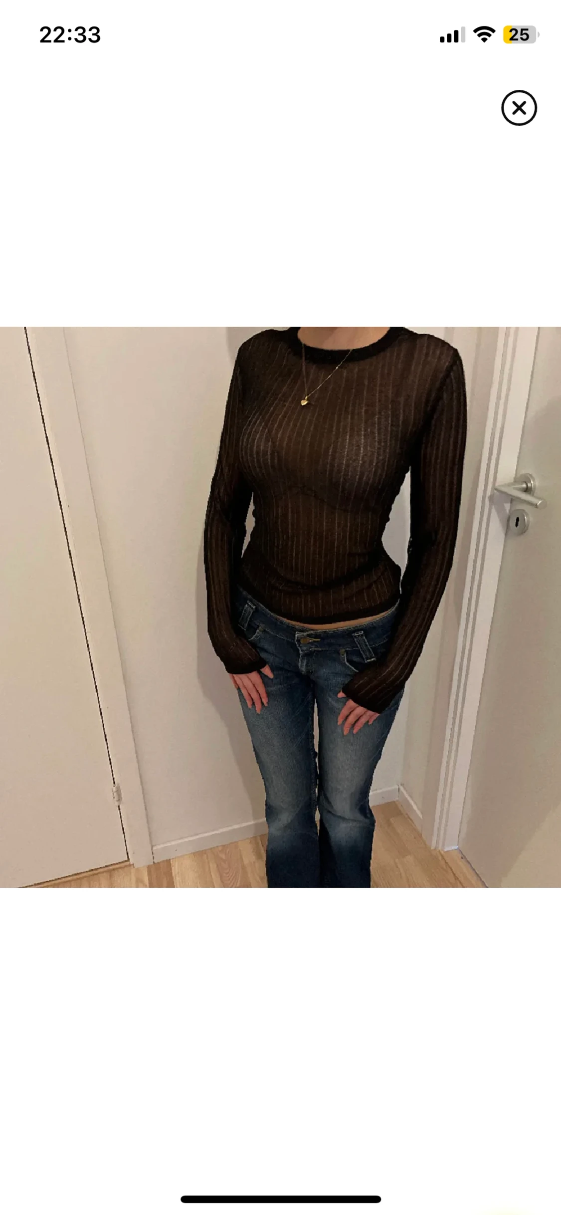 Genomskinlig glitter top