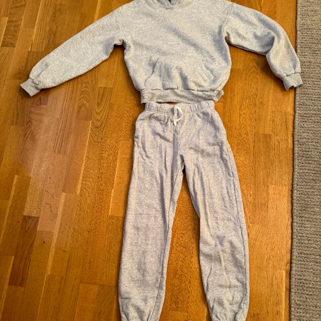 Ett grått mjukisset med luva (nyskick) 