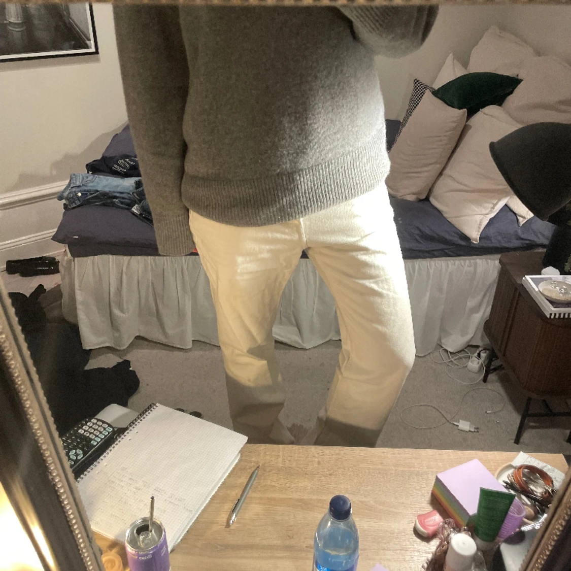 Vita oversized jeans från zara
