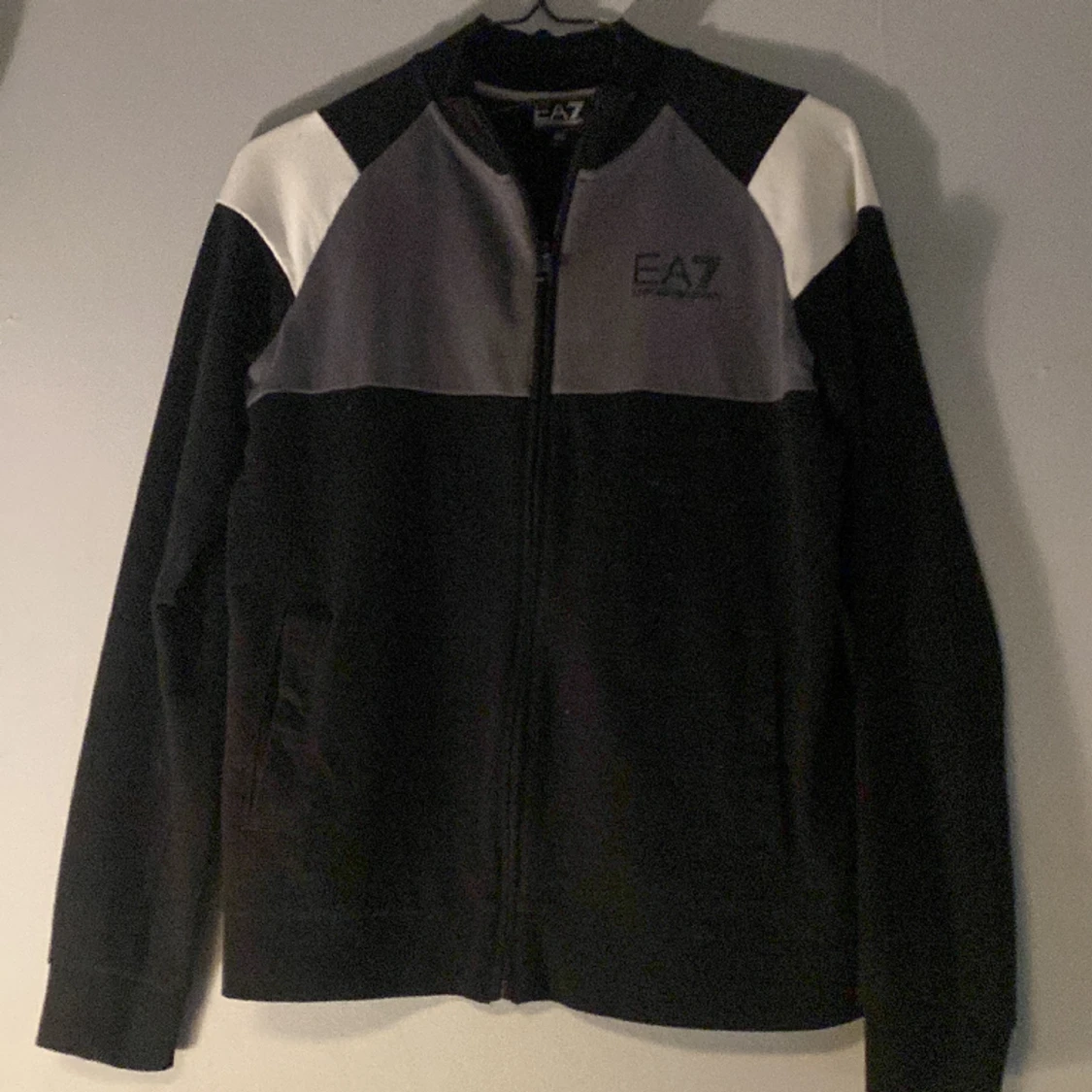 EA7 zip crew neck