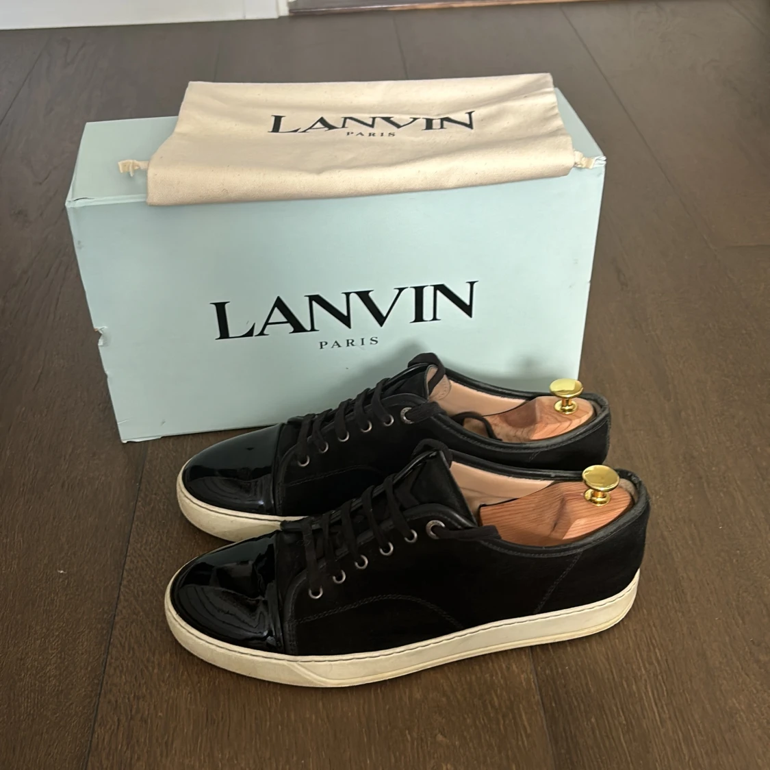 Lanvin cap toe svart - 90