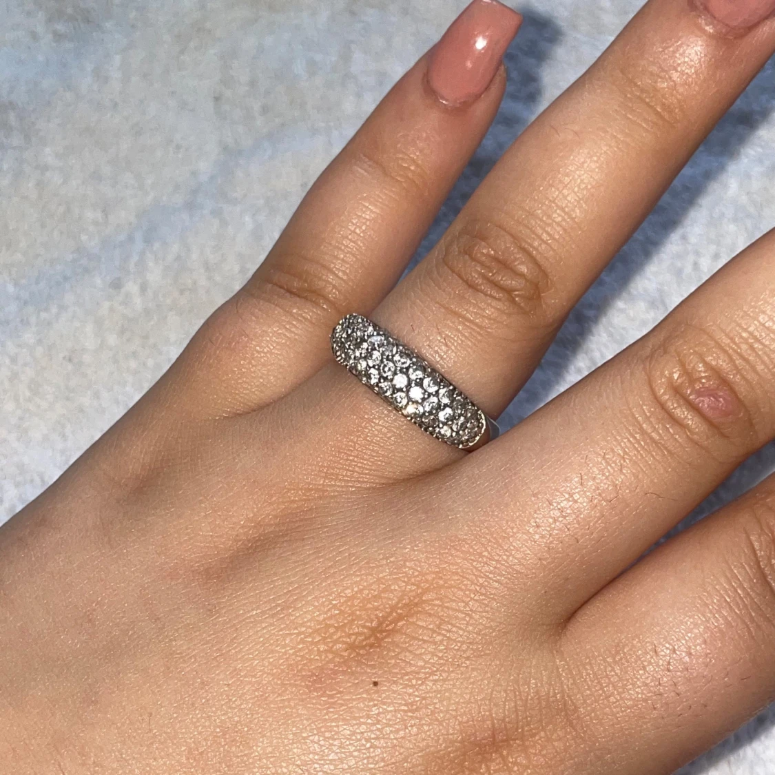 S925 silver ring med diamanter  - 91