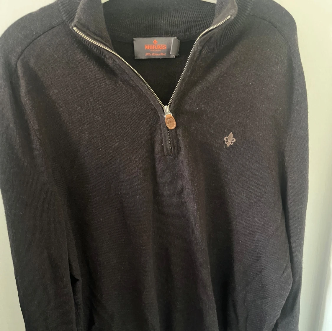 Morris half zip brun