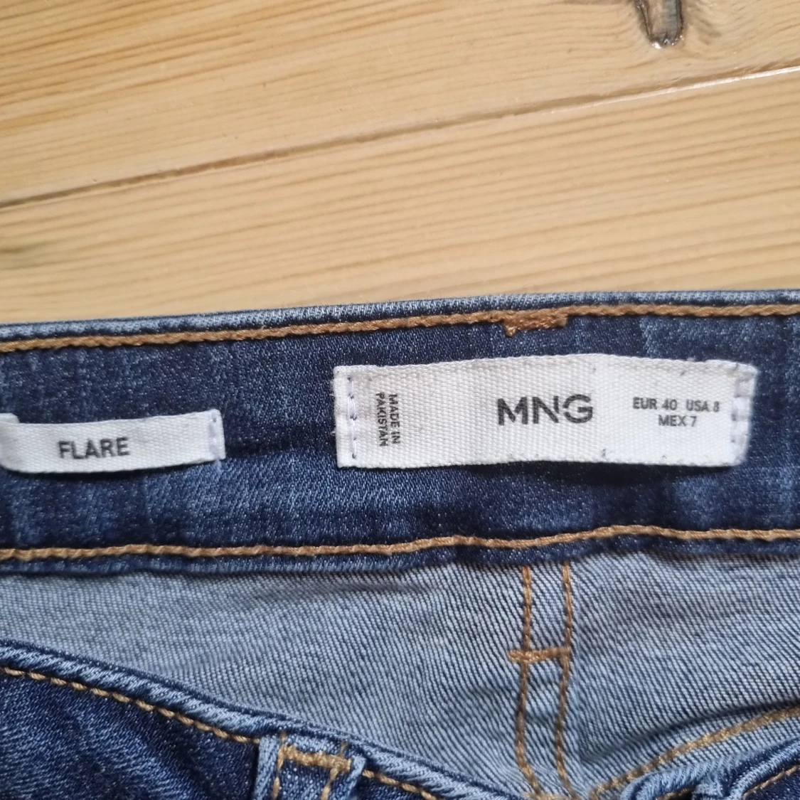 Blåa bootcut jeans - 91