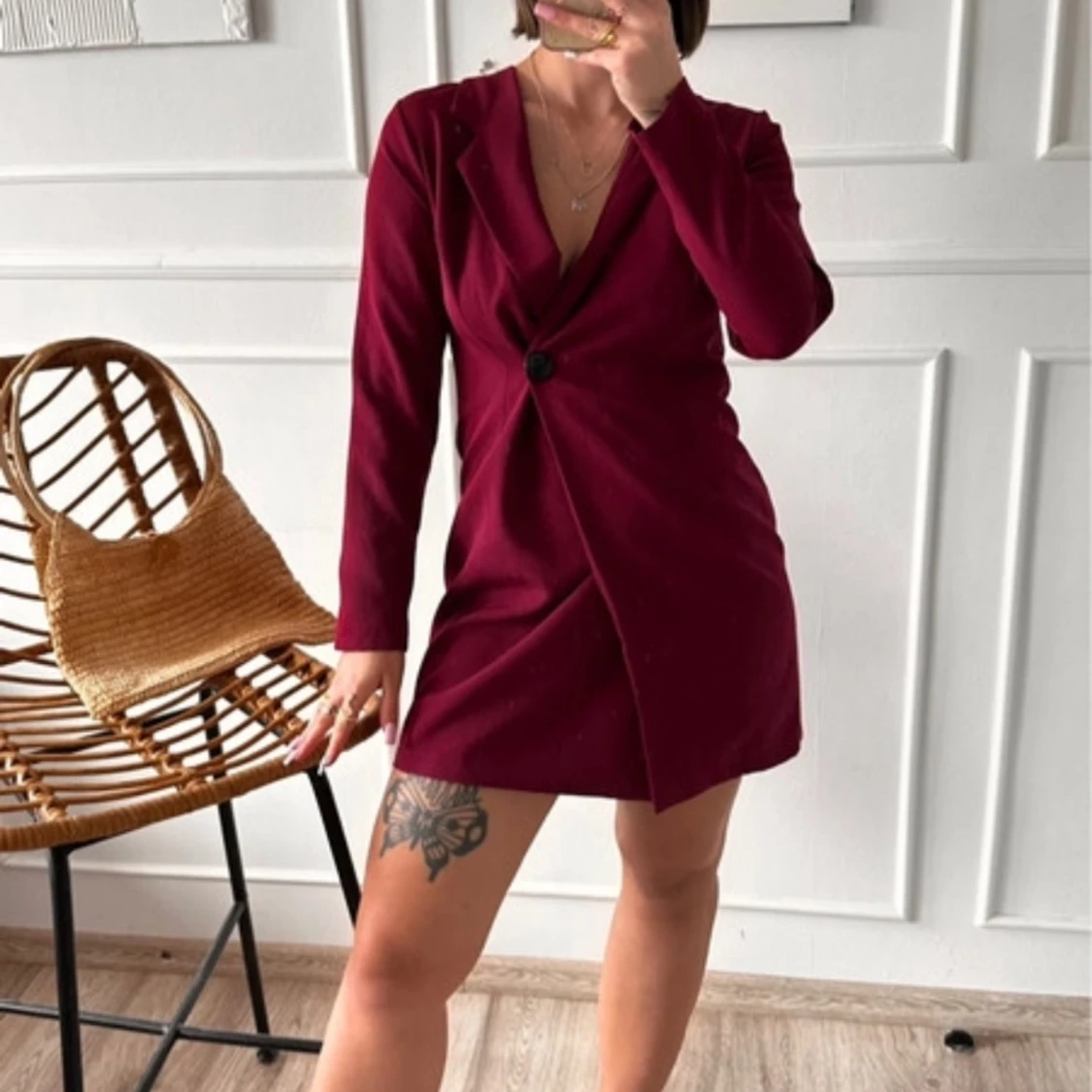 Röd kostymklänning - 93