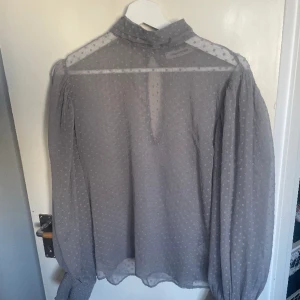 Carin Wester genomskinlig blus - Grå genomskinlig blus från Carin Wester i strl. 36. Långärmad med knäppning där bak. Endast använd 1 gång. 
