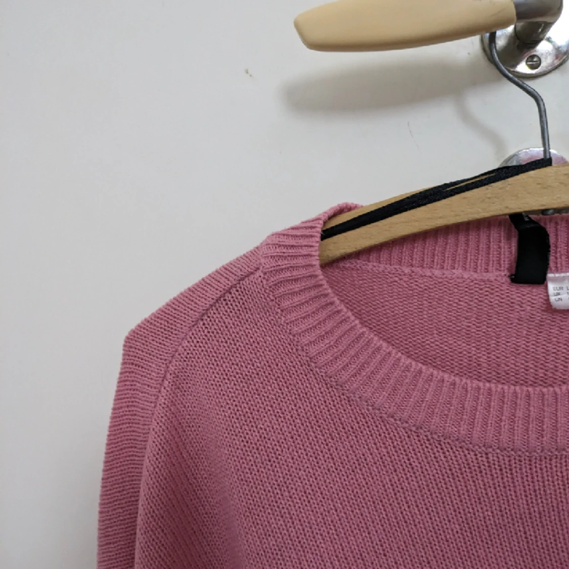 Stickad rosa tröja - 90