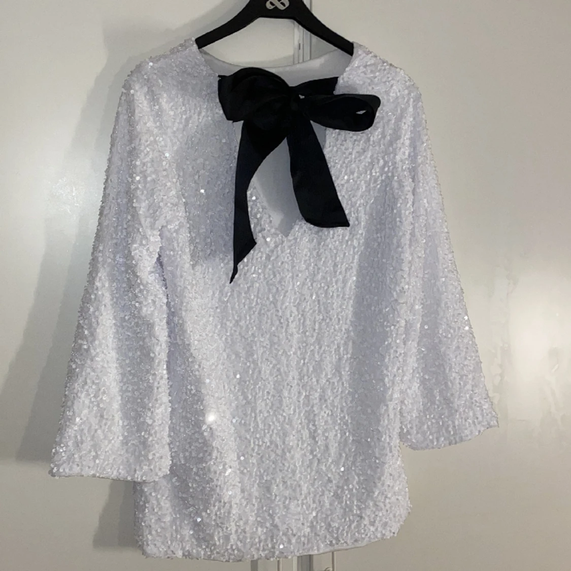 Vitglittrig klänning - 90