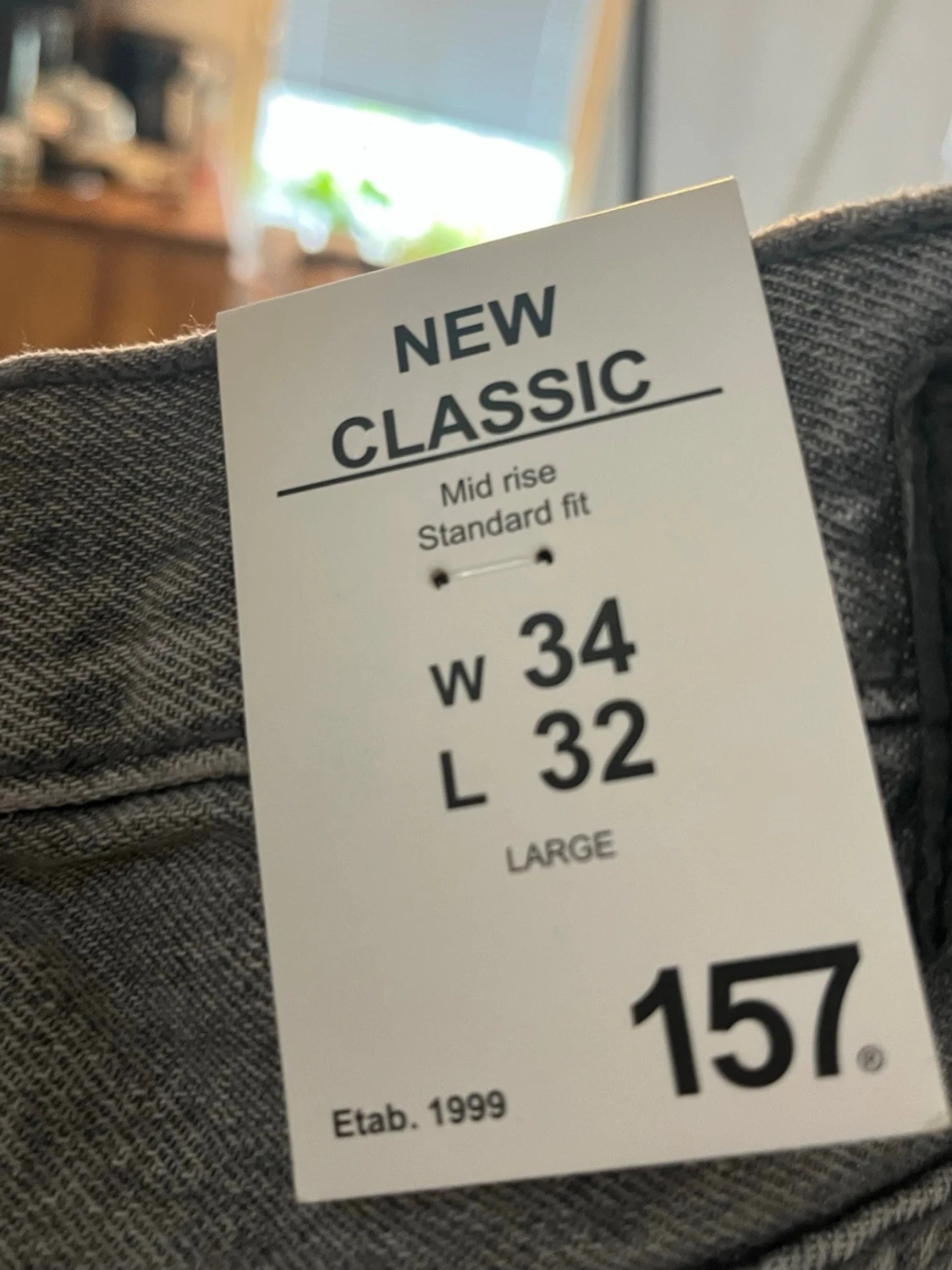 Nya Grå raka jeans New Classic 34/32 Mid Standard - 2