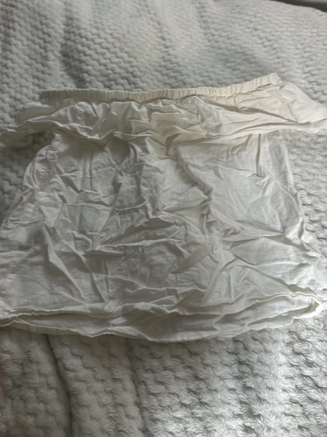 Vit axelbandslös bandeau topp