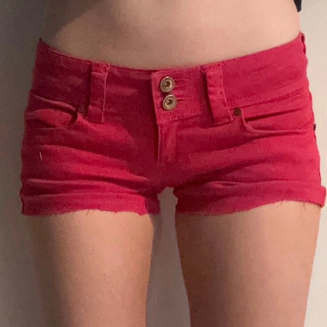 Rosa jeansshorts