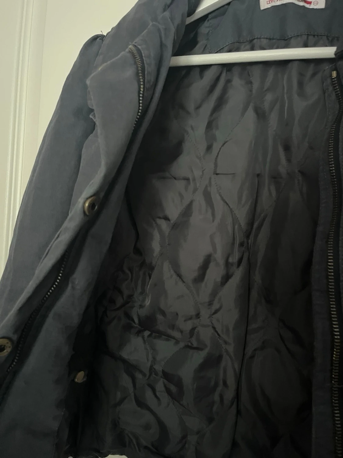 Mörkblå utilityjacka med knytskärp - 6