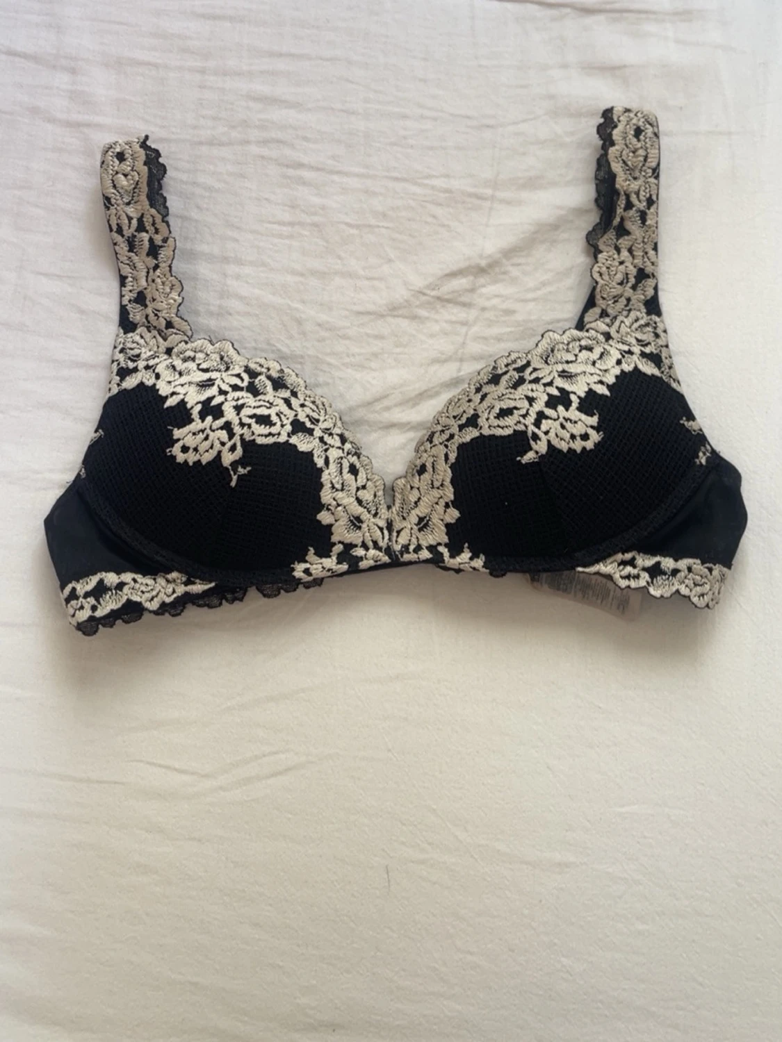 Svart intimissmi bh med spetsdetaljer - 1