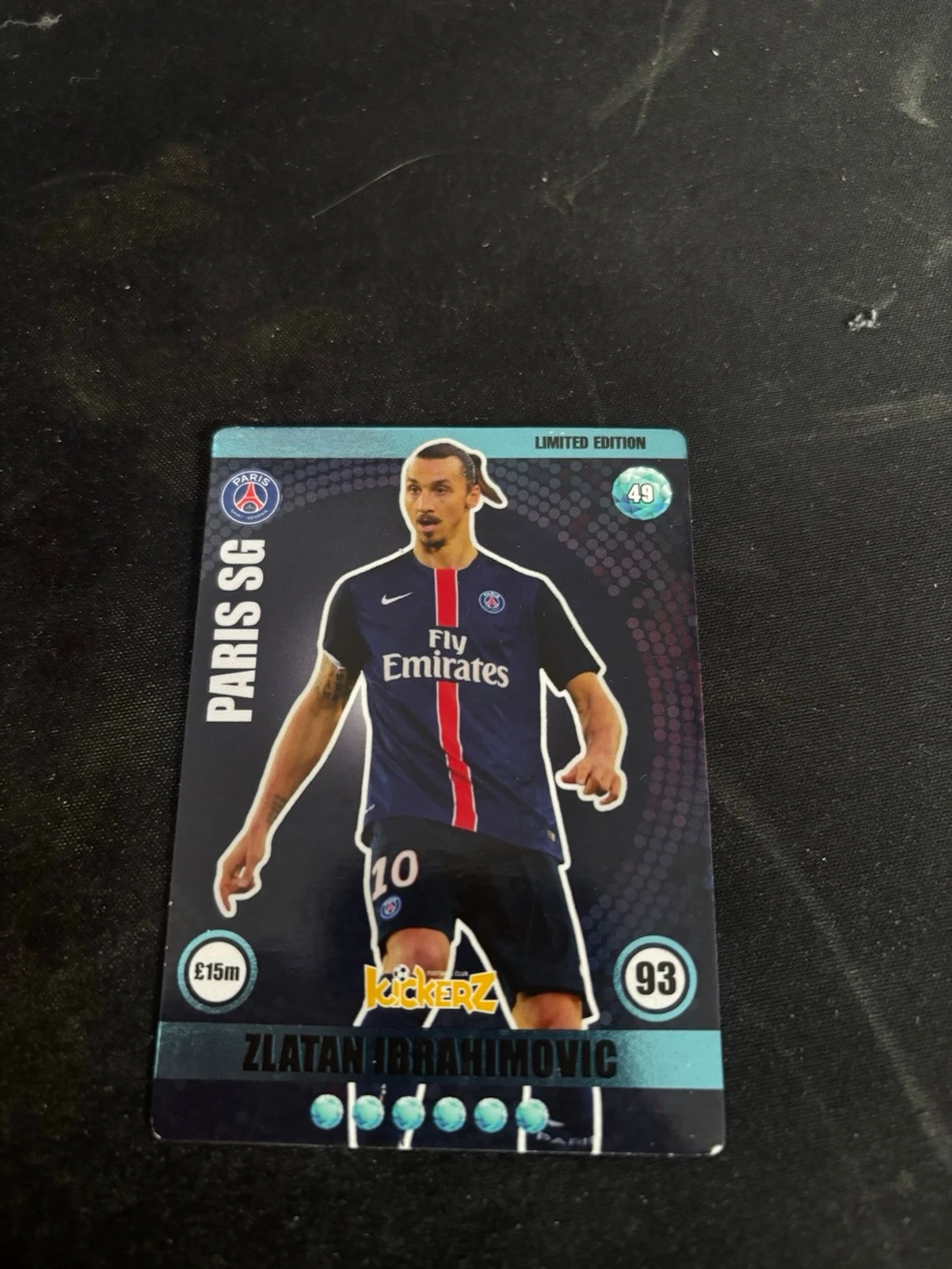 Limited Edition fotbollskort PSG Zlatan 