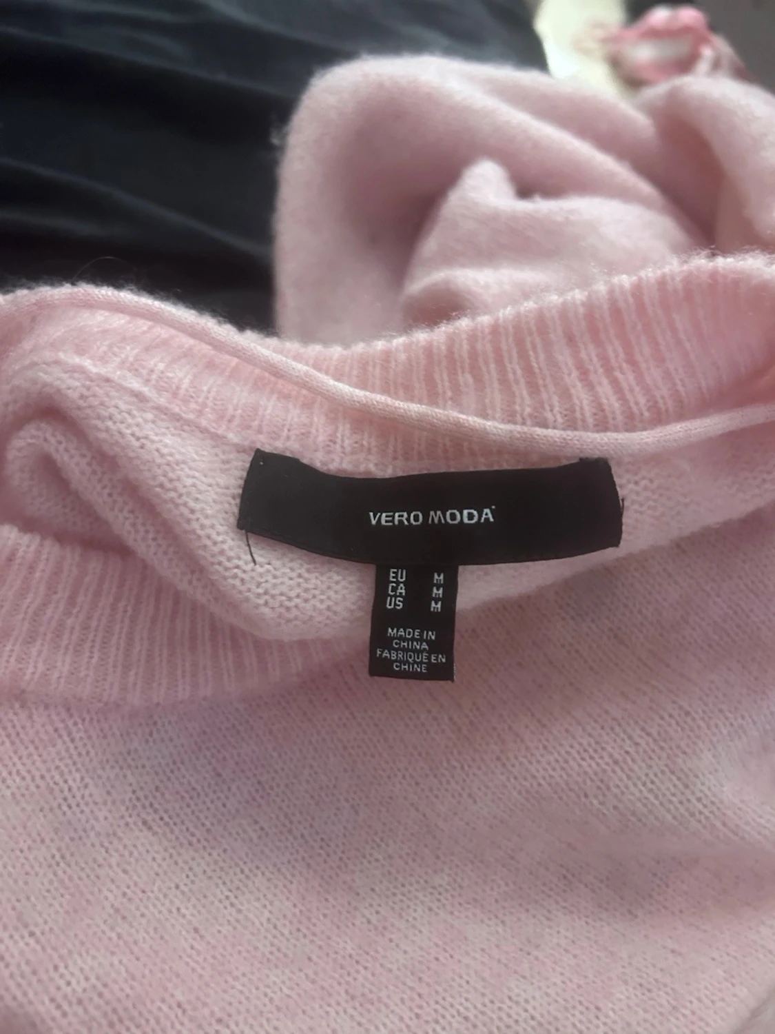 Ljusrosa stickad tröja Vero Moda - 1