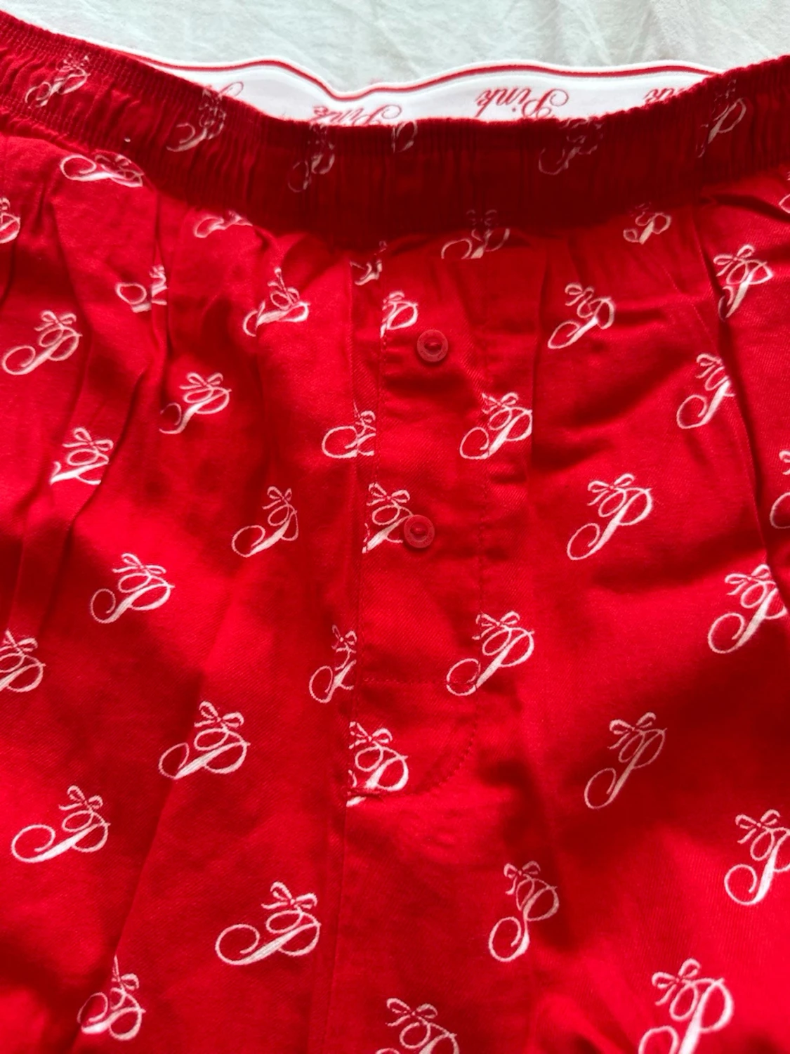 Röda pyjamasbyxor från Pink - 2