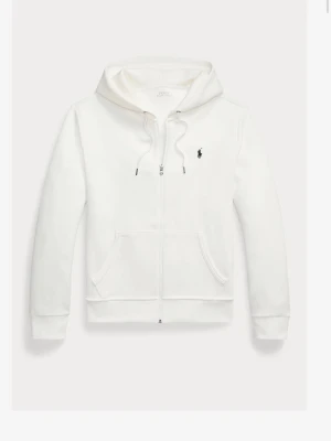 Vit hoodie med dragkedja från Polo Ralph Lauren - Vit zip hoodie från Polo Ralph Lauren. Enda defekten på tröjan är att på ena snöret saknas metalgrejen längst ner, annars inget fel på den. Snälla köp vill bli av med den. 