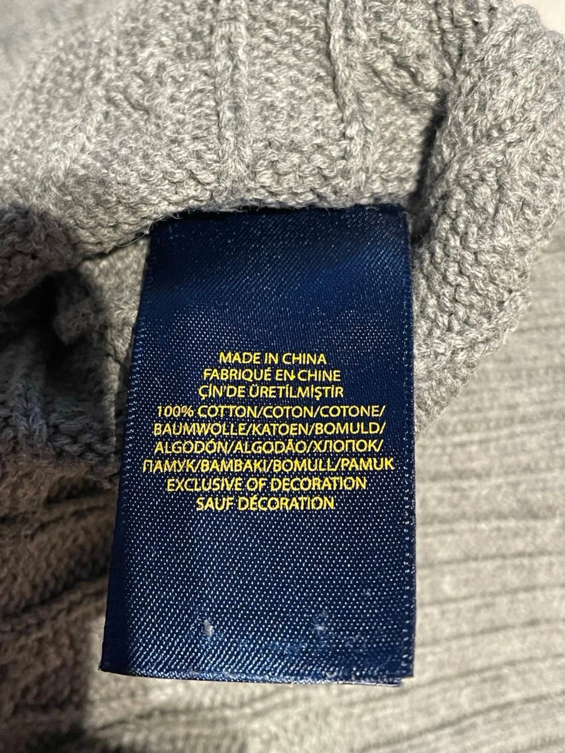 Grå kabelstickad tröja Polo Ralph Lauren - 3