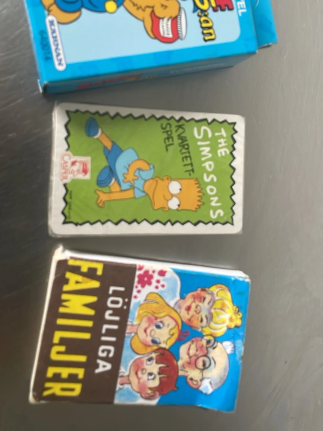 Tre kortspel: Bamse, Simpsons, Familjer - 1
