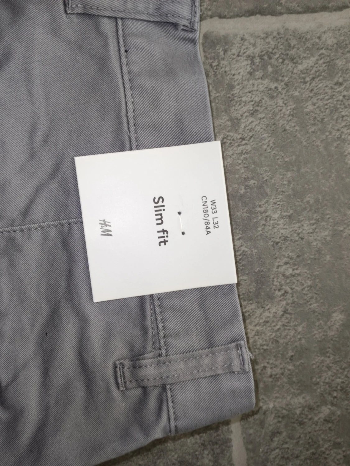 Ljusgrå chinos med rak passform - 4