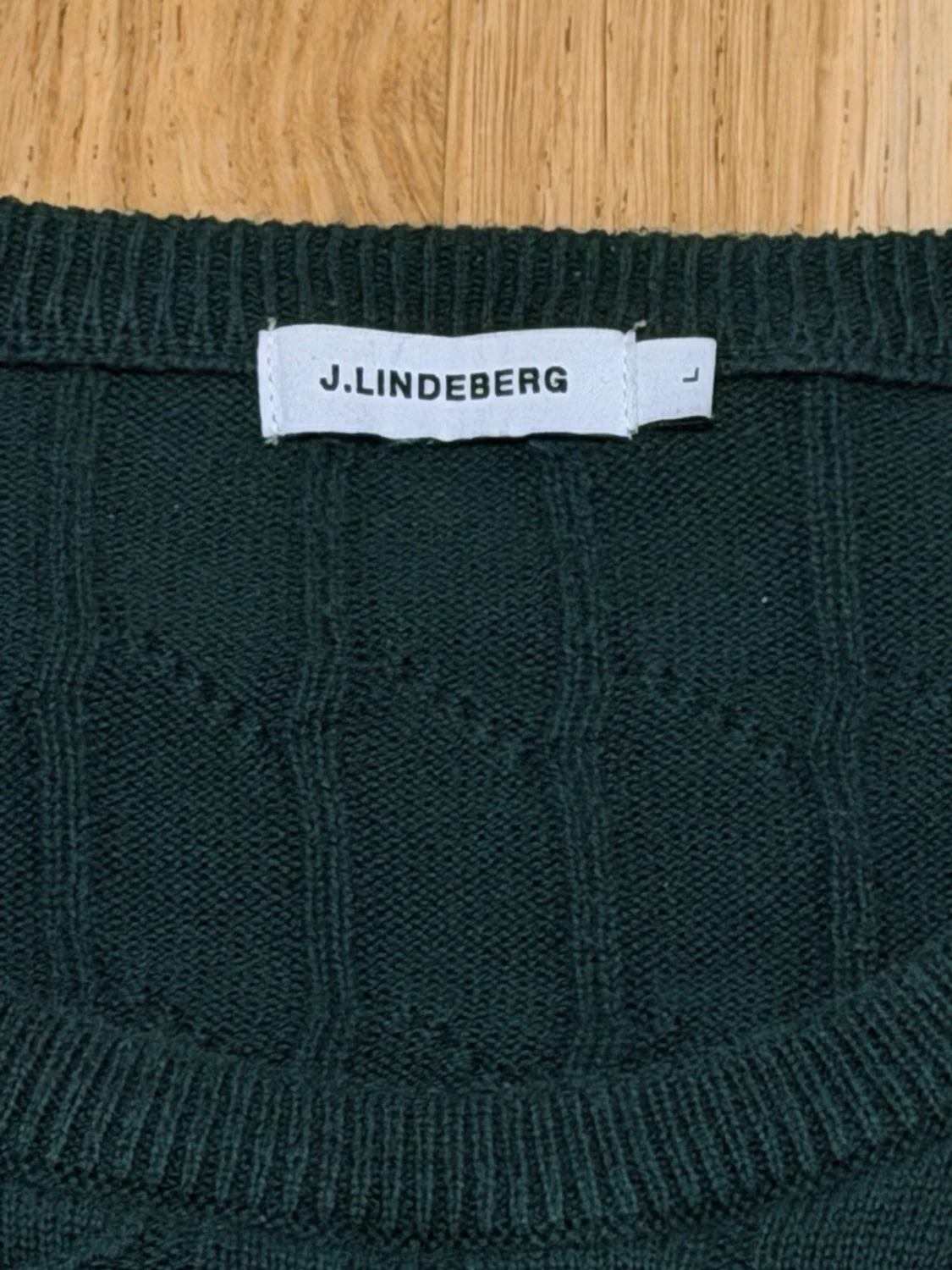 Mörkgrön stickad tröja J.lindberg - 2