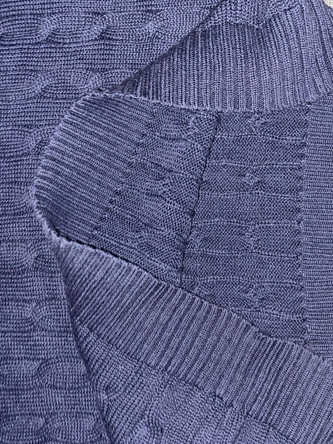 Mörkblå kabelstickad tröja Polo Ralph Lauren - 4