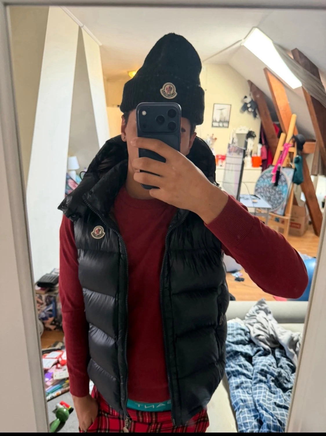 Mörkblå  Moncler väst - 1