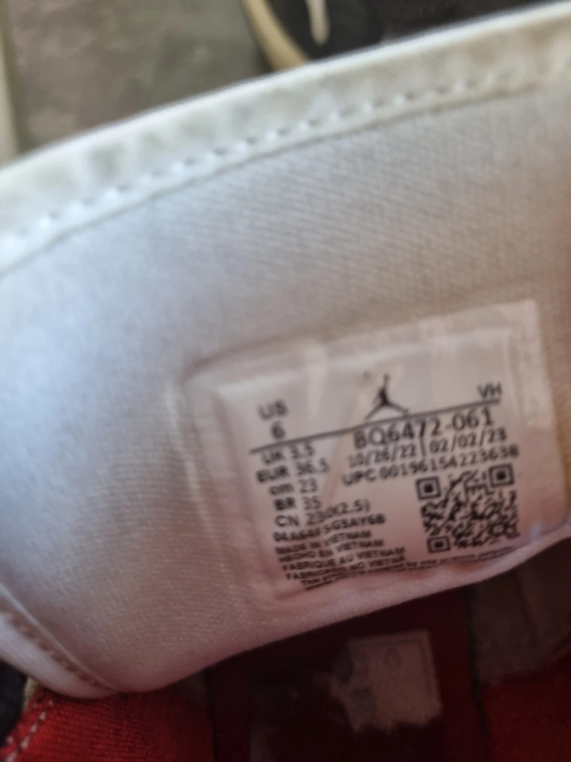 Air Jordan 1 svart/vit/röd - 4