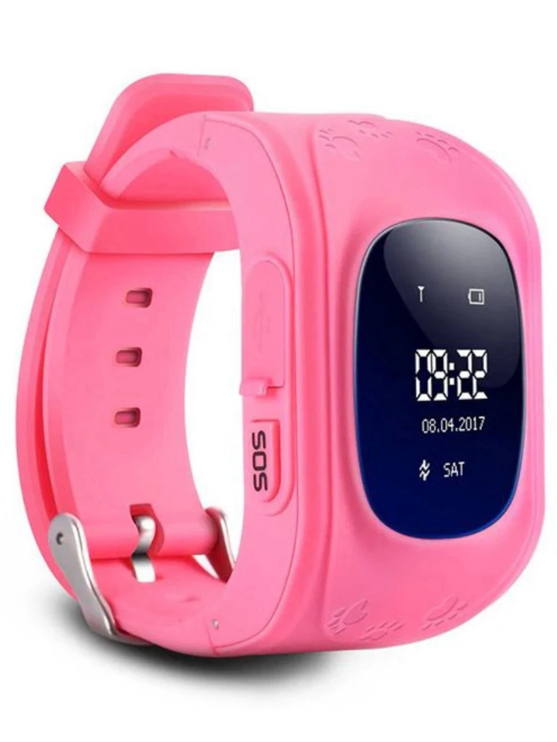 Rosa smartklocka med SOS och GPS - 3