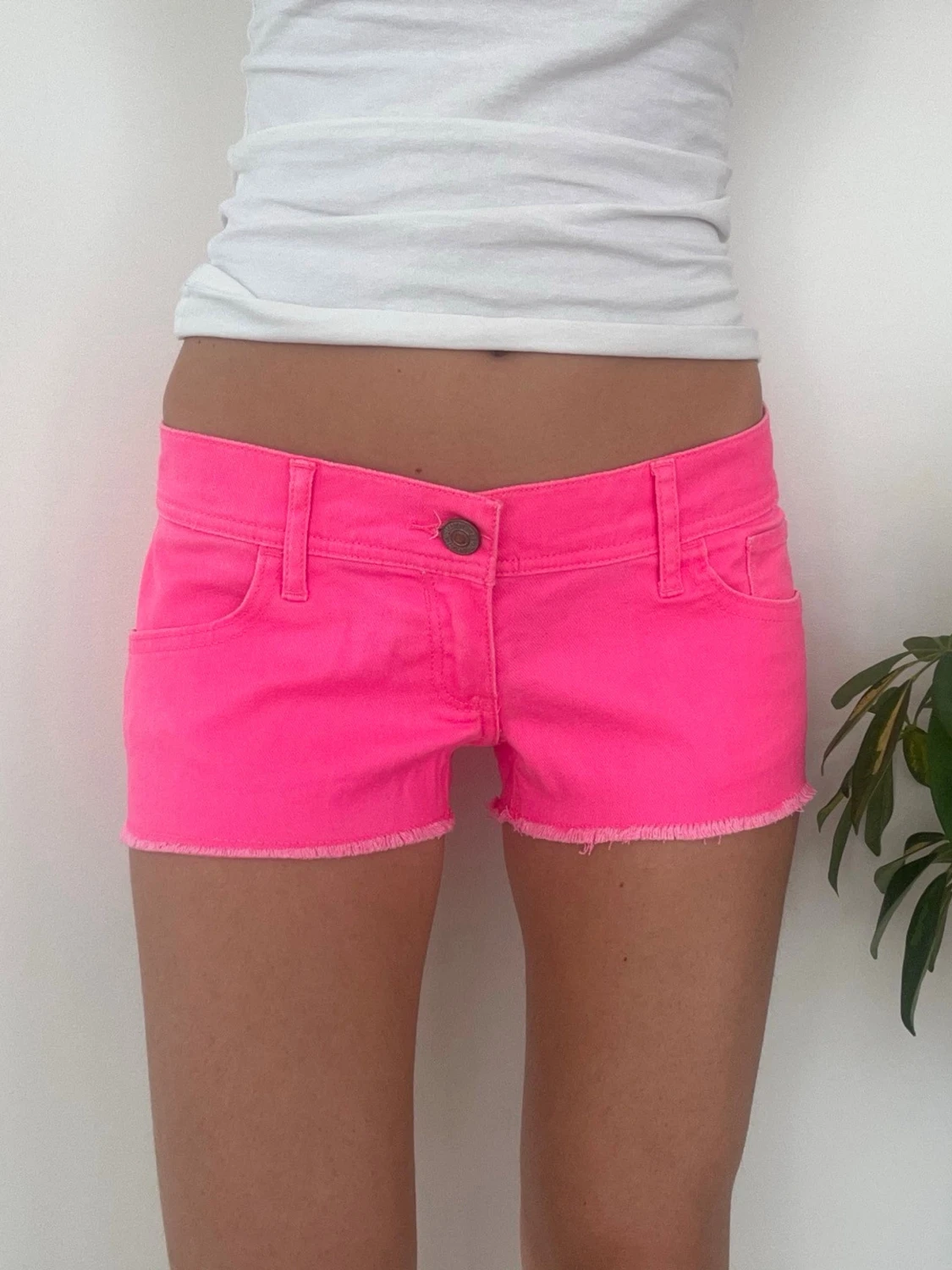 Abercrombie & fitch lågmidjade jeansshorts 