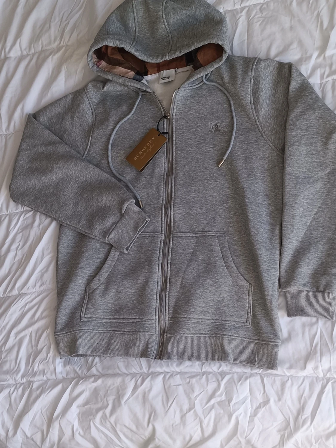 Grå zip hoodie från Burberry - 4